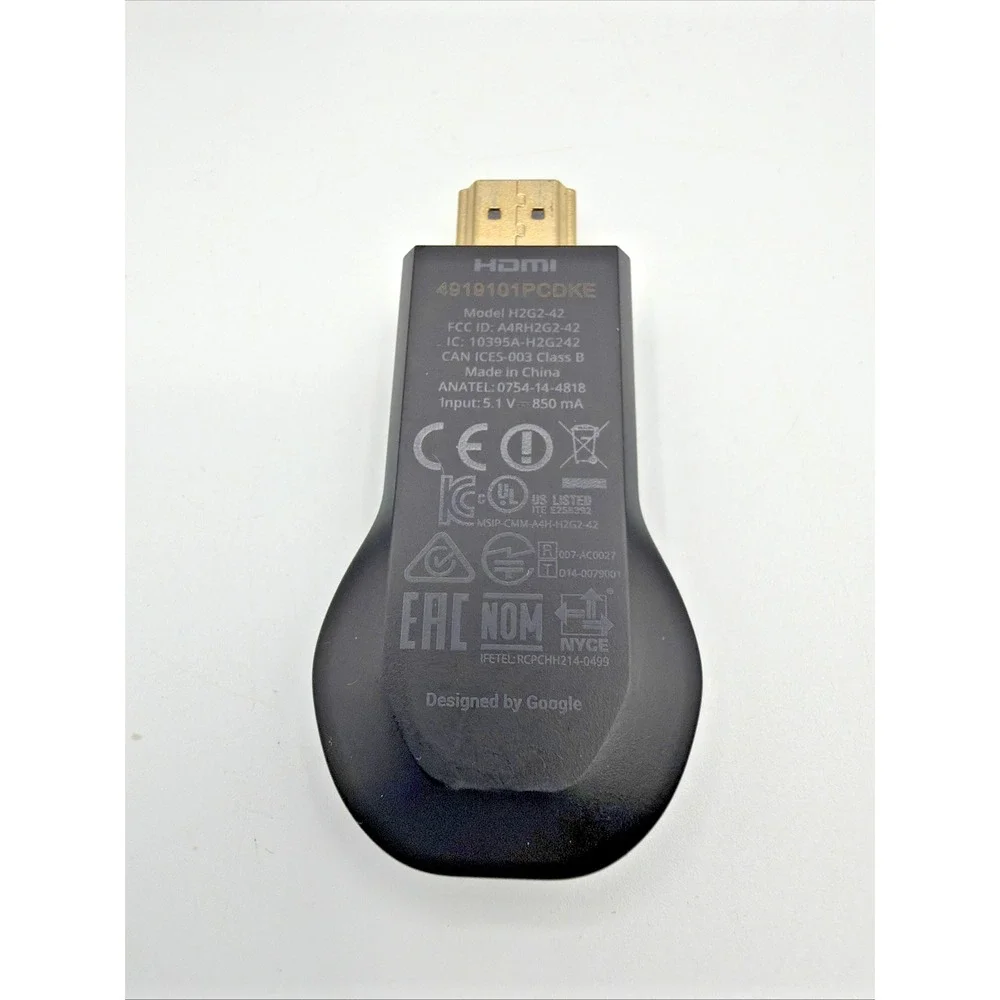 Google Chromecast H2G2-42  1st Gen 1080p HDTV HDMI Streaming Media Player NEW